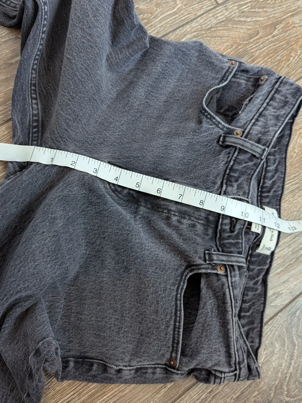 Abercrombie & Fitch Mid Rise Straight Jeans Curve Love 28 P Or 6 P Washed Black